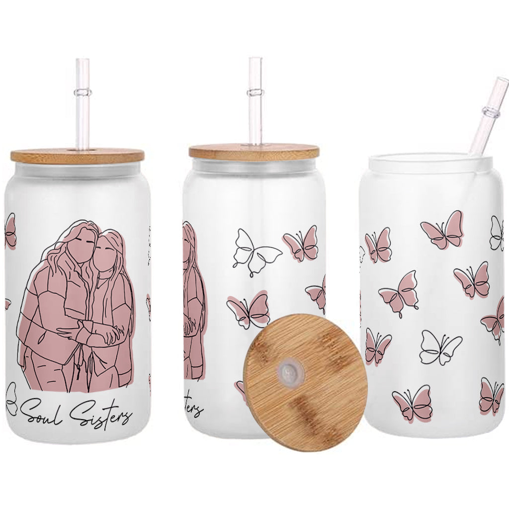 Soul Sister - Personalized Bestie Can Glass