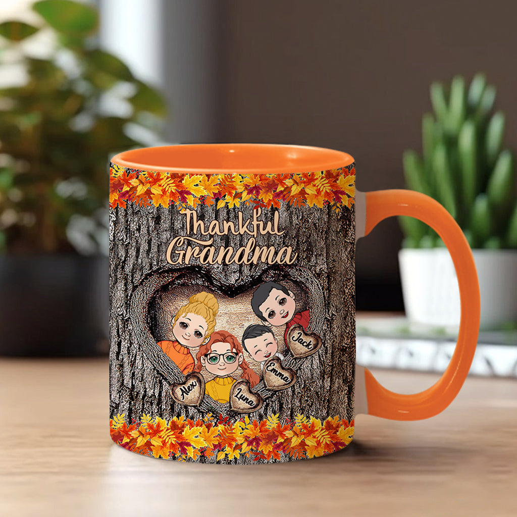Thankful Grandma - Personalized Grandma Accent Mug
