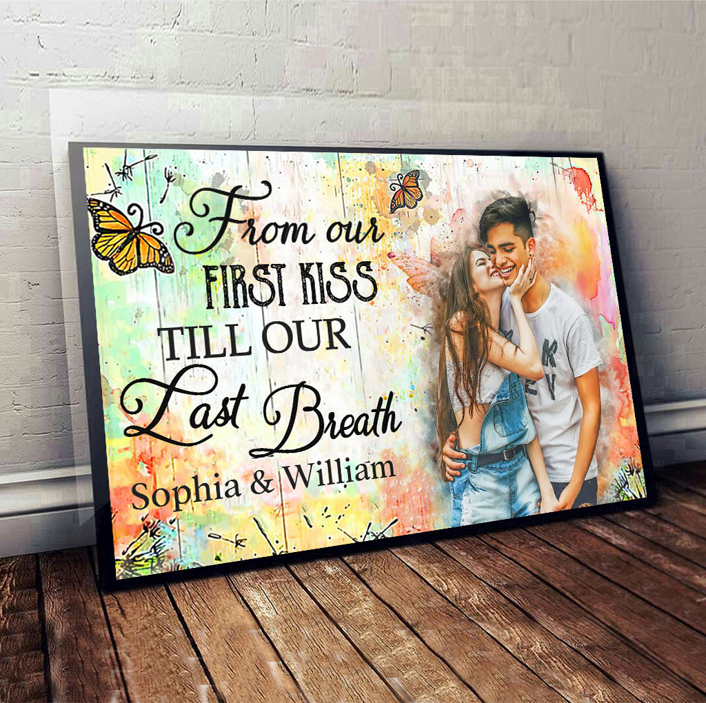 Watercolor Couple - Personalized Couple Canvas And Poster