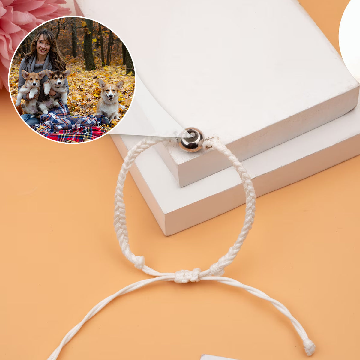 Bracelet à projection de chien personnalisé pour amoureux des chiens