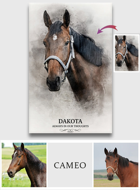 Always In Our Thought - Personalized Horse Canvas And Poster