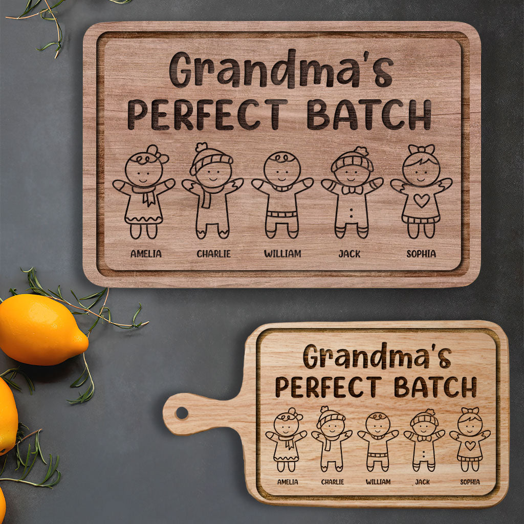 Grandma's Perfect Batch - Personalized Grandma Cutting Board