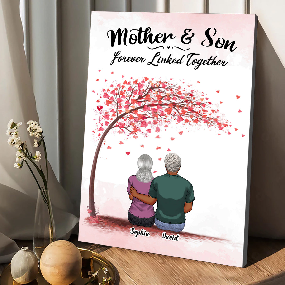 Forever Linked Together - Gift for mom, daughter, son - Personalized Canvas And Poster