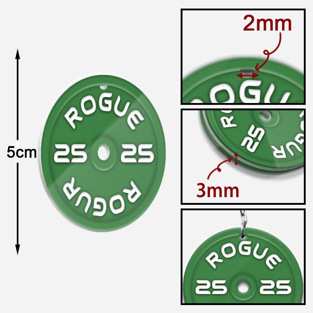 Weight Plates - Personalized Fitness Keychain