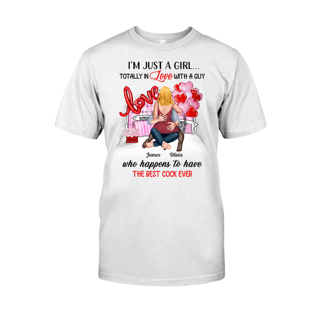 I'm Just A Girl In Love With A Guy - Personalized Couple T-shirt And Hoodie