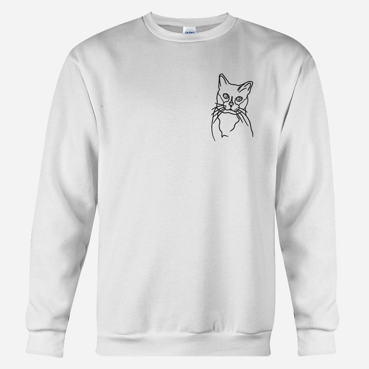 Custom Line Art - Personalized Cat Embroidered Sweater