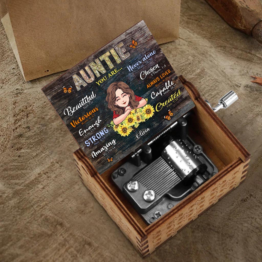 Mom You Are - Gift for mom, aunt, grandma - Personalized Hand Crank Music Box