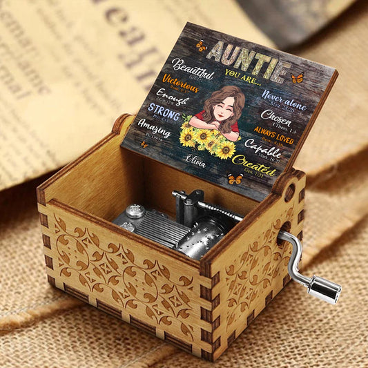 Mom You Are - Gift for mom, aunt, grandma - Personalized Hand Crank Music Box