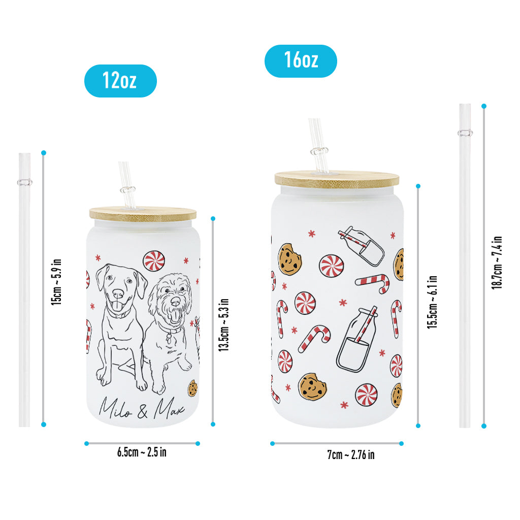 Adorables chiens et chats - Verre personnalisé pour canette avec motif chien