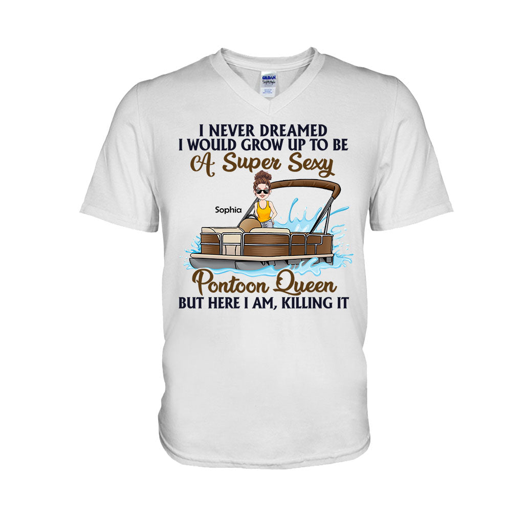 Pontoon Queen – Personalisiertes Pontoon-T-Shirt & Hoodie