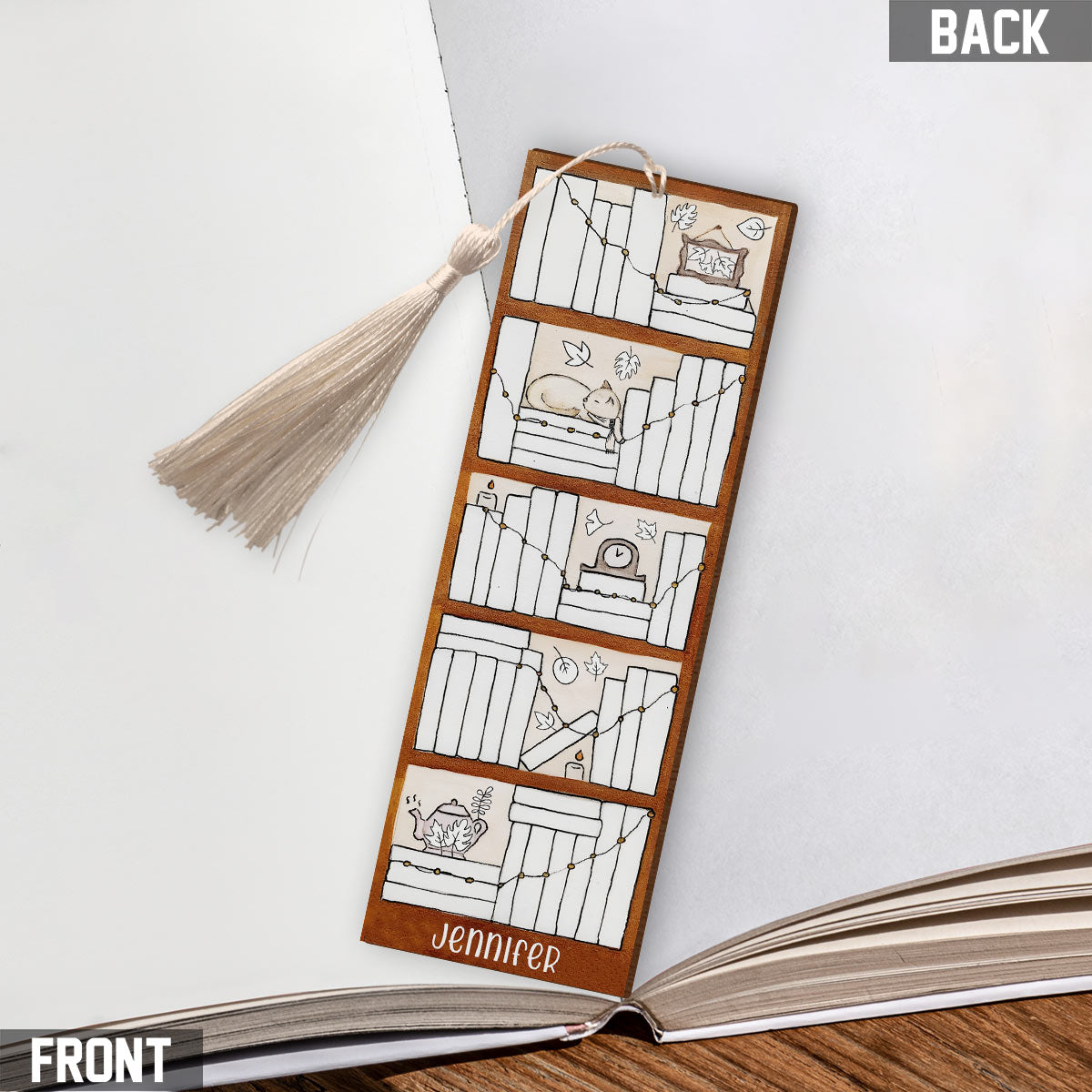 Four Seasons Reading Tracker - Personalized Book Bookmark