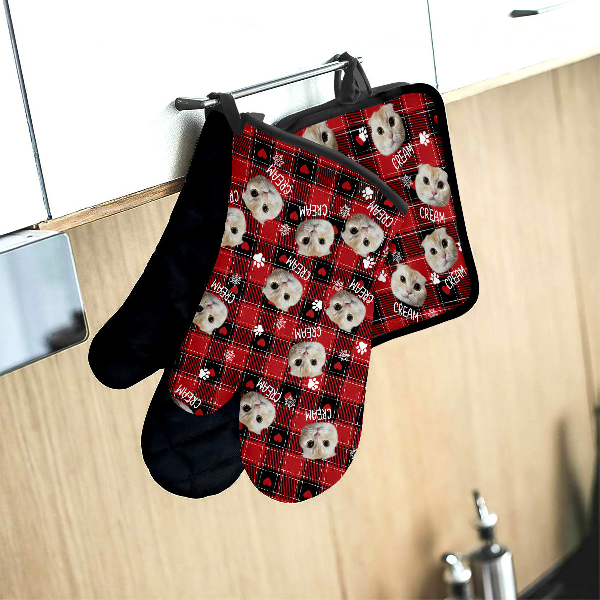 Personalisierte Haustierdecke mit Foto – Geschenk für Katzen- und Hundeliebhaber – Personalisierte Topflappen und Ofenhandschuhe