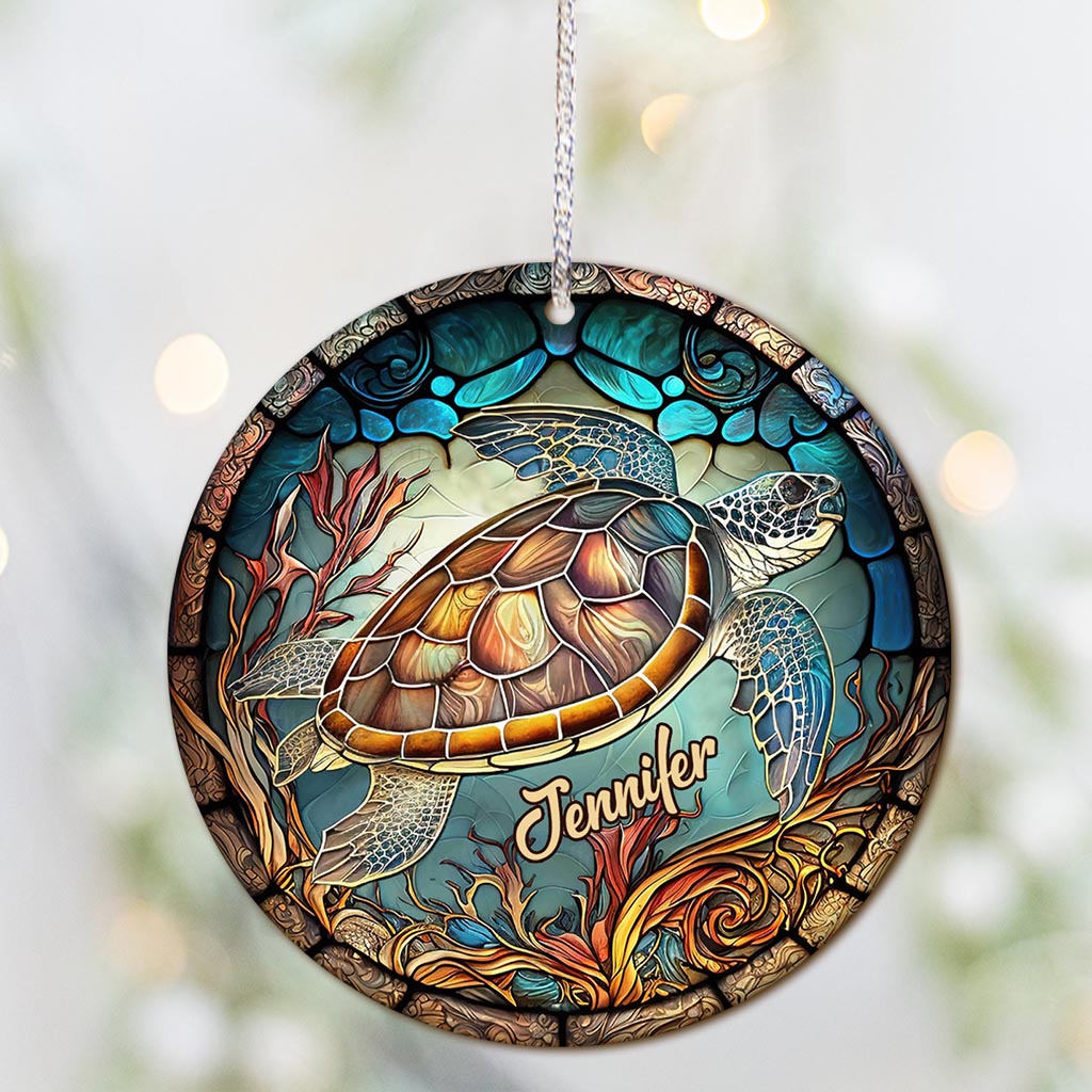 Love Turtles - Personalized Turtle Ornament