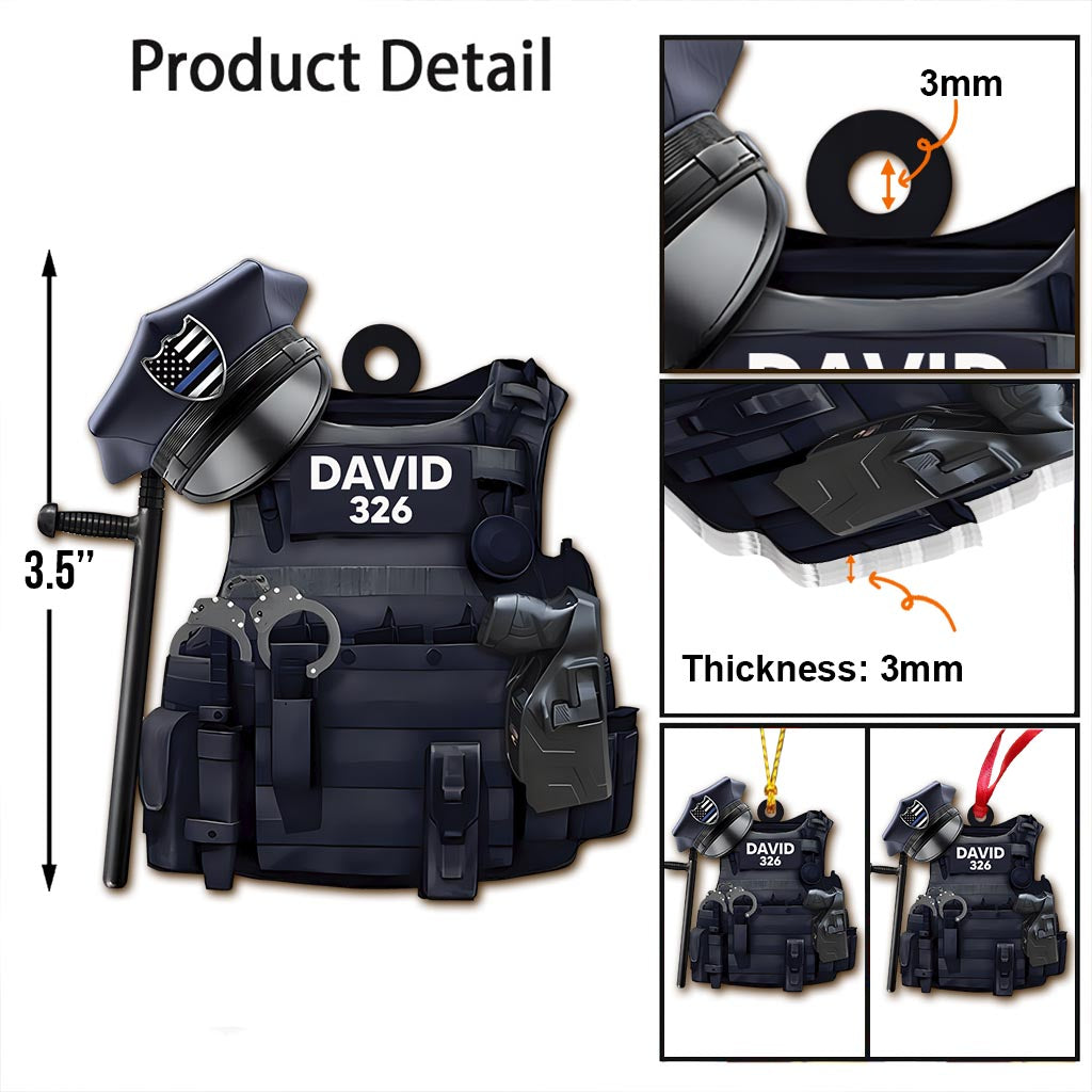 Gilet de police - Ornement personnalisé pour policier