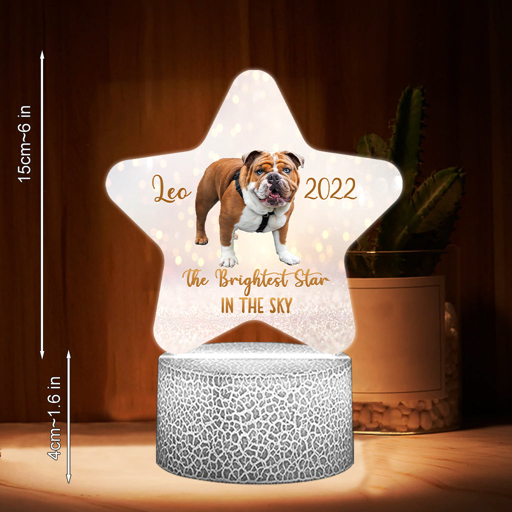 The Brightest Star In The Sky - Cat gift for who lose cat - Personalized Shaped Plaque Light Base