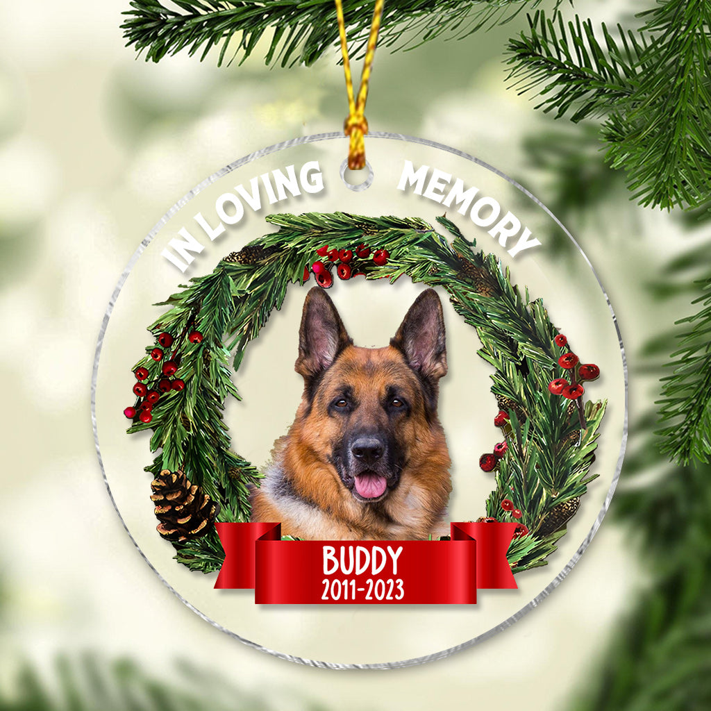 En souvenir de notre chien - Ornement transparent personnalisé
