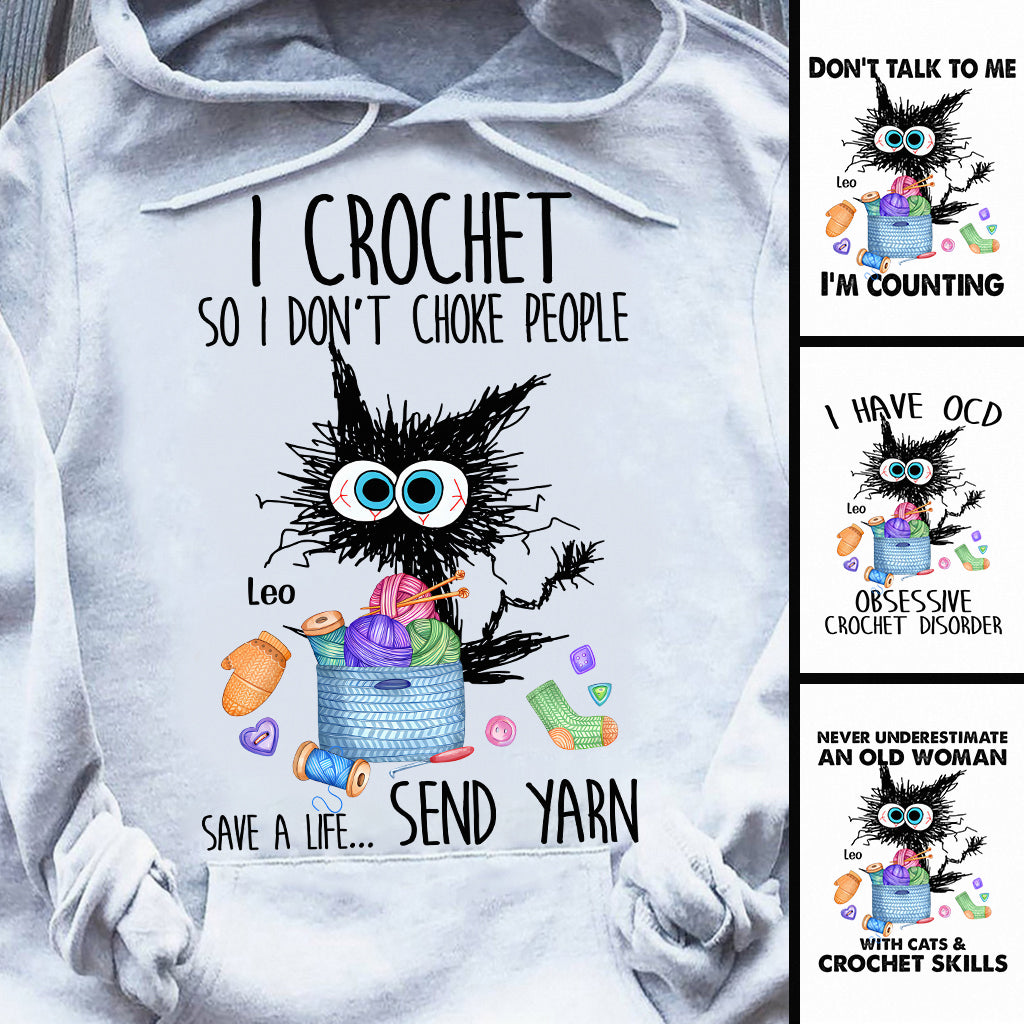 Je fais du crochet pour ne pas étrangler les gens - T-shirt et sweat à capuche personnalisés pour crocheteurs