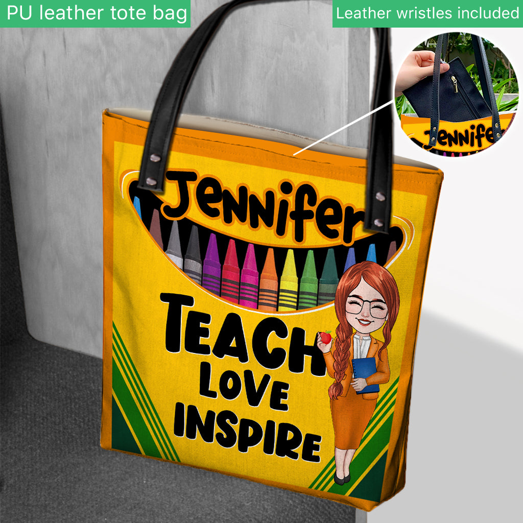 Teach Love Inspire - Personalized Teacher Tote Bag
