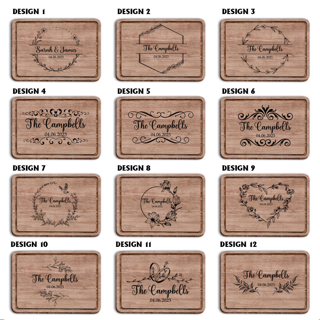Planche à découper personnalisée pour mariage, avec gravure - Cadeau de mariage
