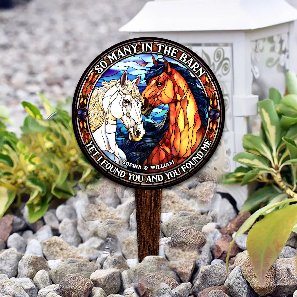 So Many In The Barn - Horse gift for husband, wife, boyfriend, girlfriend - Personalized Acrylic Garden Sign