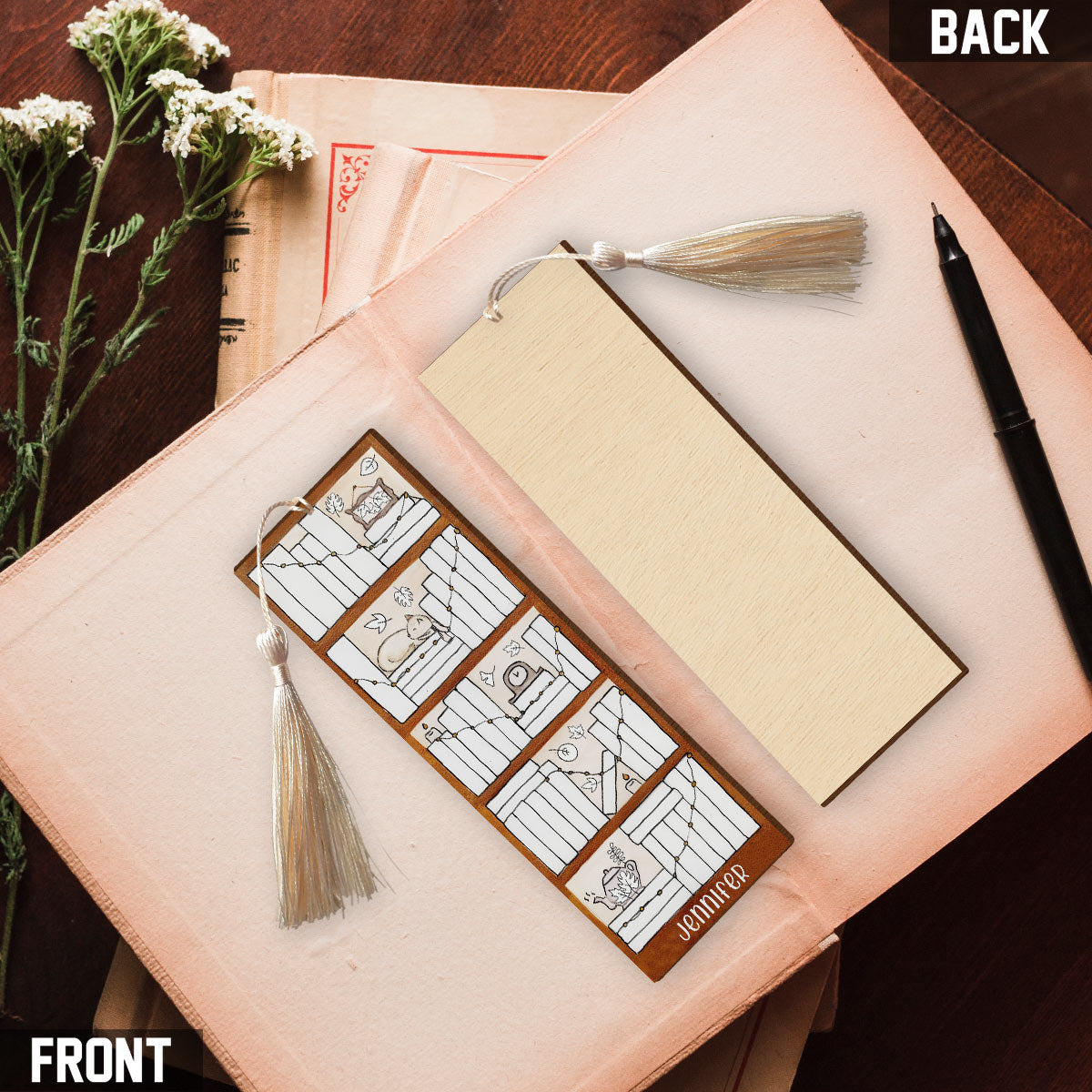 Four Seasons Reading Tracker - Personalized Book Bookmark