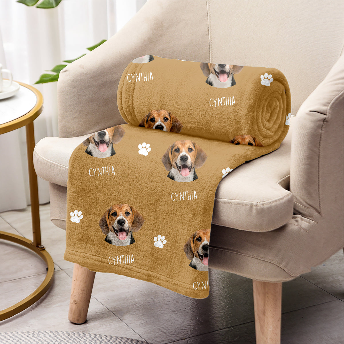 Custom Dog Face - Personalized Dog Blanket