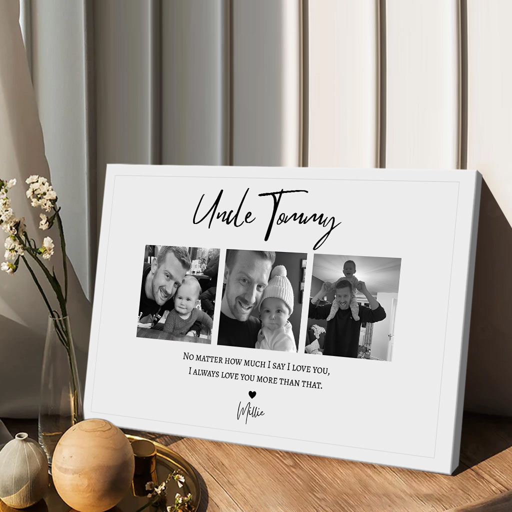I Love You Uncle - Personalized Uncle Canvas And Poster