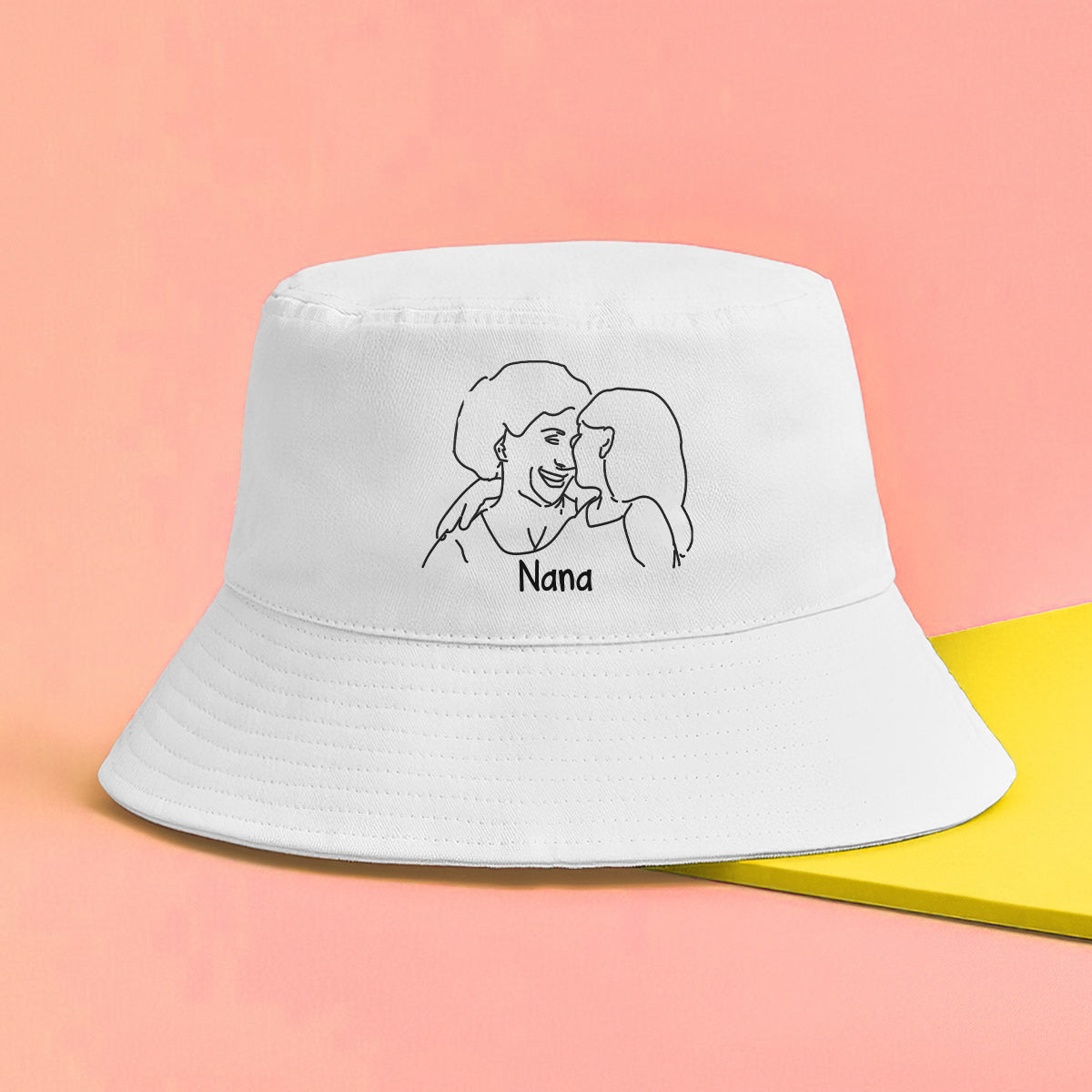 Custom Photo - Personalized Grandma Embroidered Bucket Hat