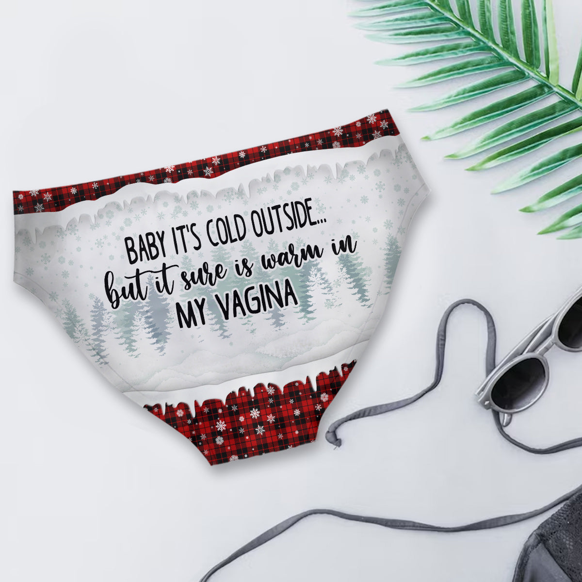 Baby It's Cold Outside - Personalized Couple Women Briefs