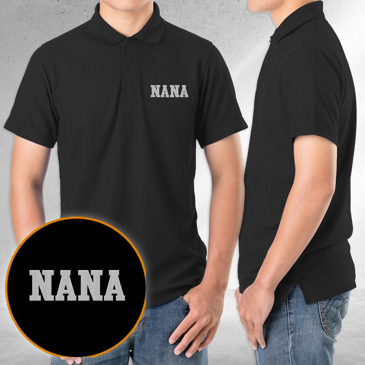 Custom Name - Personalized Grandma Embroidered Polo Shirt