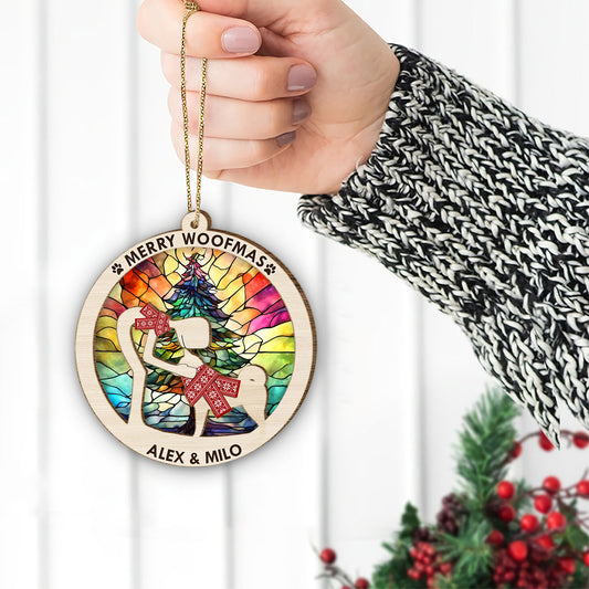 Alles, was ich mir zu Weihnachten wünsche, bist du – Geschenk für Hundeliebhaber – Personalisierter, zweilagiger Weihnachtsschmuck