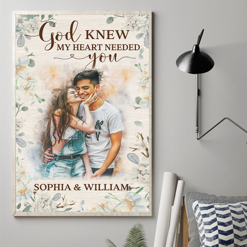 Watercolor Couple - Personalized Couple Canvas And Poster