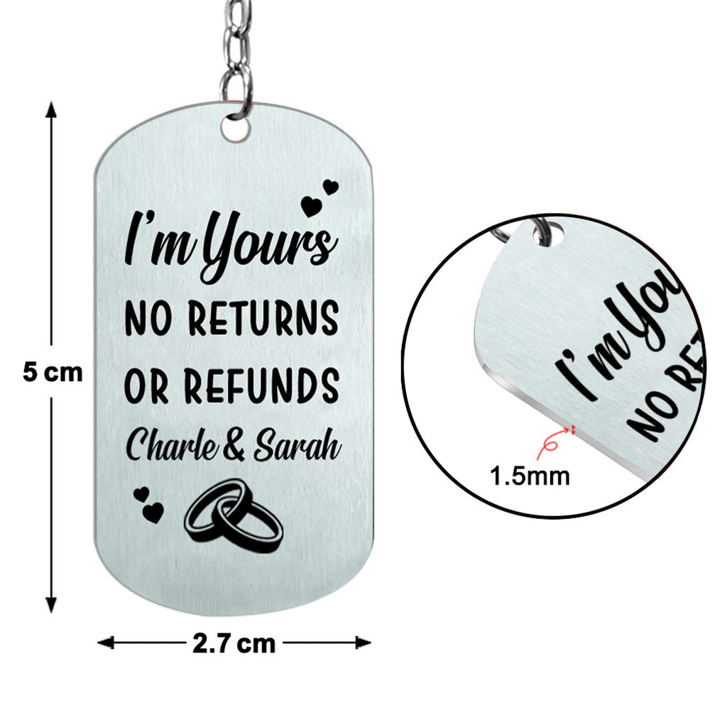 I'm Yours - Couple gift for husband, boyfriend, wife, girlfriend - Personalized Stainless Steel Keychain
