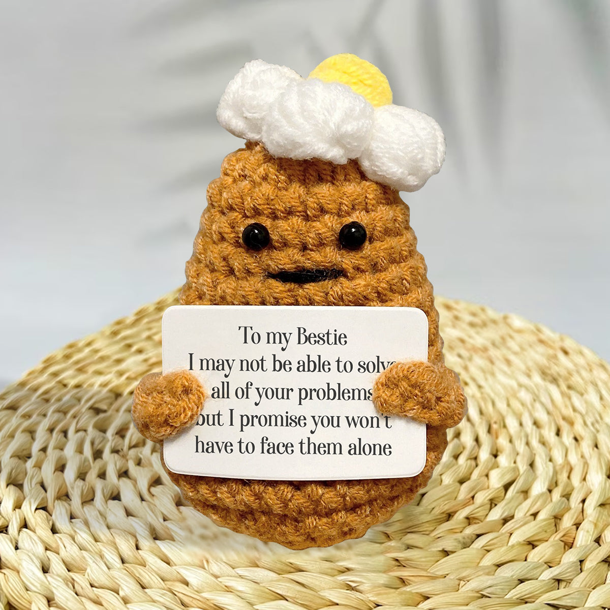 Positive Potato - Gift for friend - Personalized Hand Knitted Figurine
