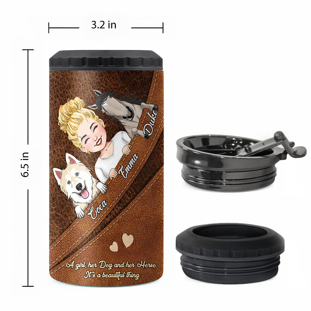 What A Beautiful Thing - Personalized Horse Can Cooler