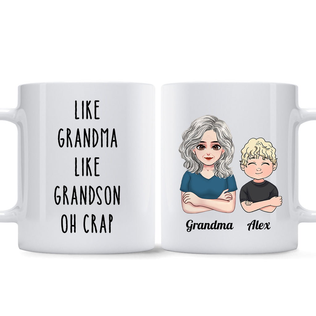 Telle mère, telle fille… Oh mince ! – Cadeau familial pour tante, maman, grand-mère – Mug personnalisé