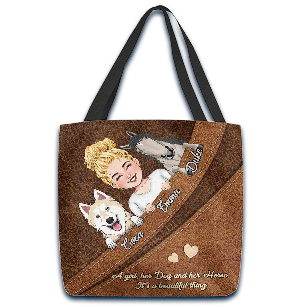What A Beautiful Thing - Personalized Horse Tote Bag