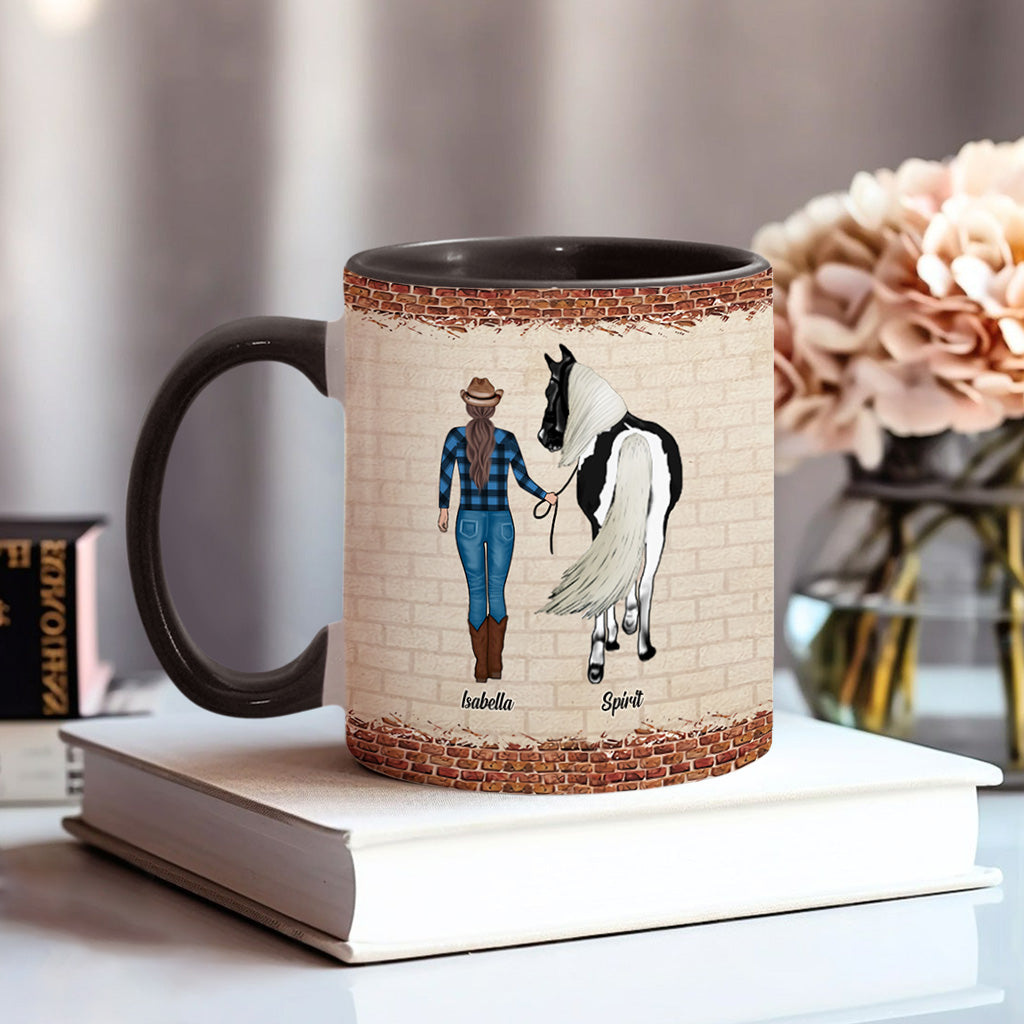 Just A Girl Who Loves Horses - Personalized Horse Accent Mug