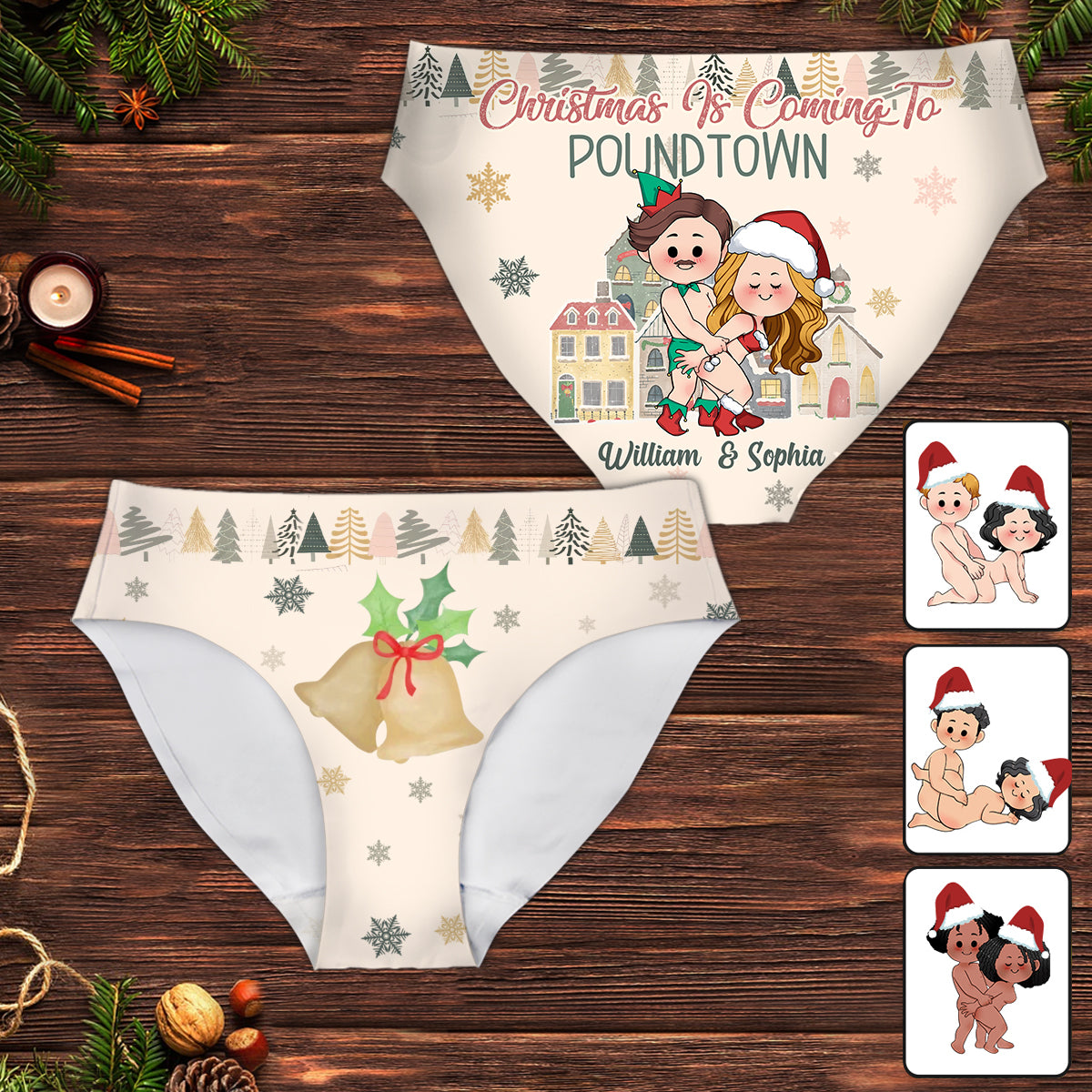 Christmas is Coming to Poundtown - gift for boyfriend, girlfriend, wife, husband - Personalized Women's Briefs