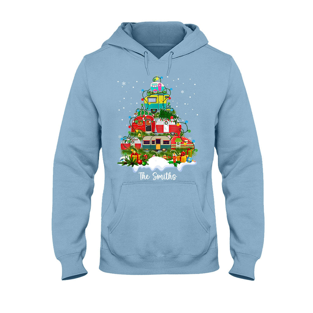 Happy Camper Merry Christmas - Personalized Camping T-shirt And Hoodie