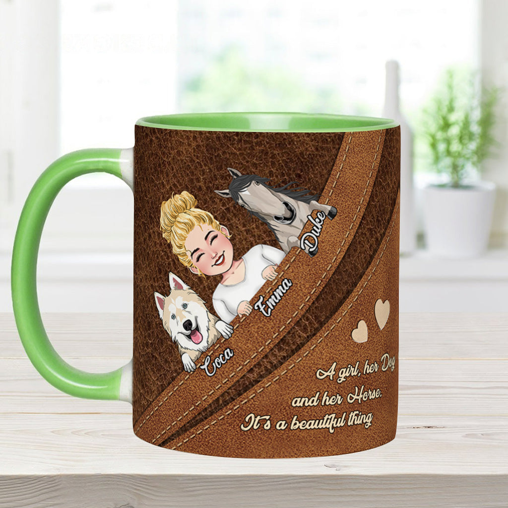 What A Beautiful Thing - Personalized Horse Accent Mug
