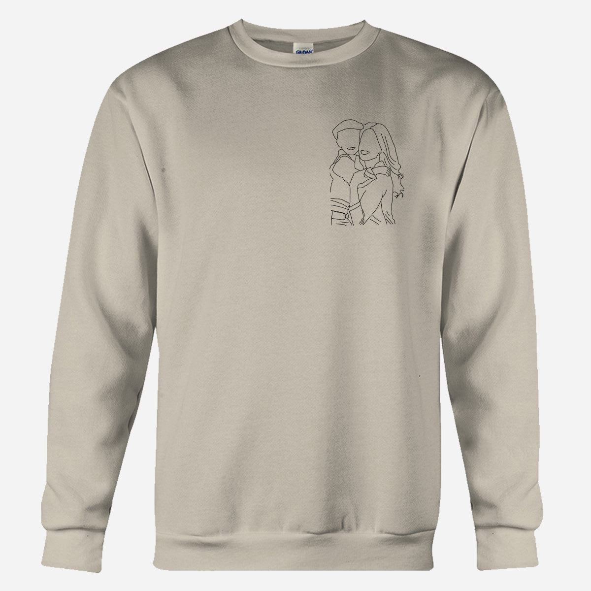 Custom Line Art - Personalized Mother Embroidered Sweater