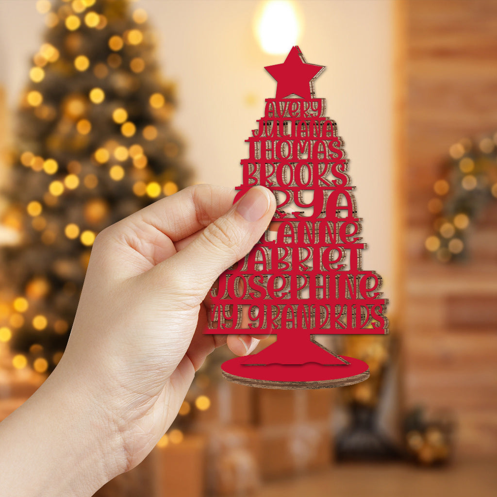 Mes petits-enfants - Cadeau pour grand-mère - Plaque en bois personnalisée à poser