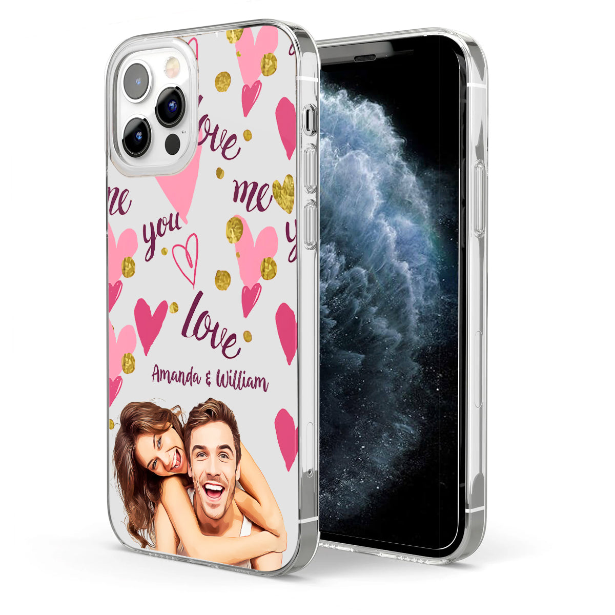 I'm Yours - Personalized Couple Clear Phone Case