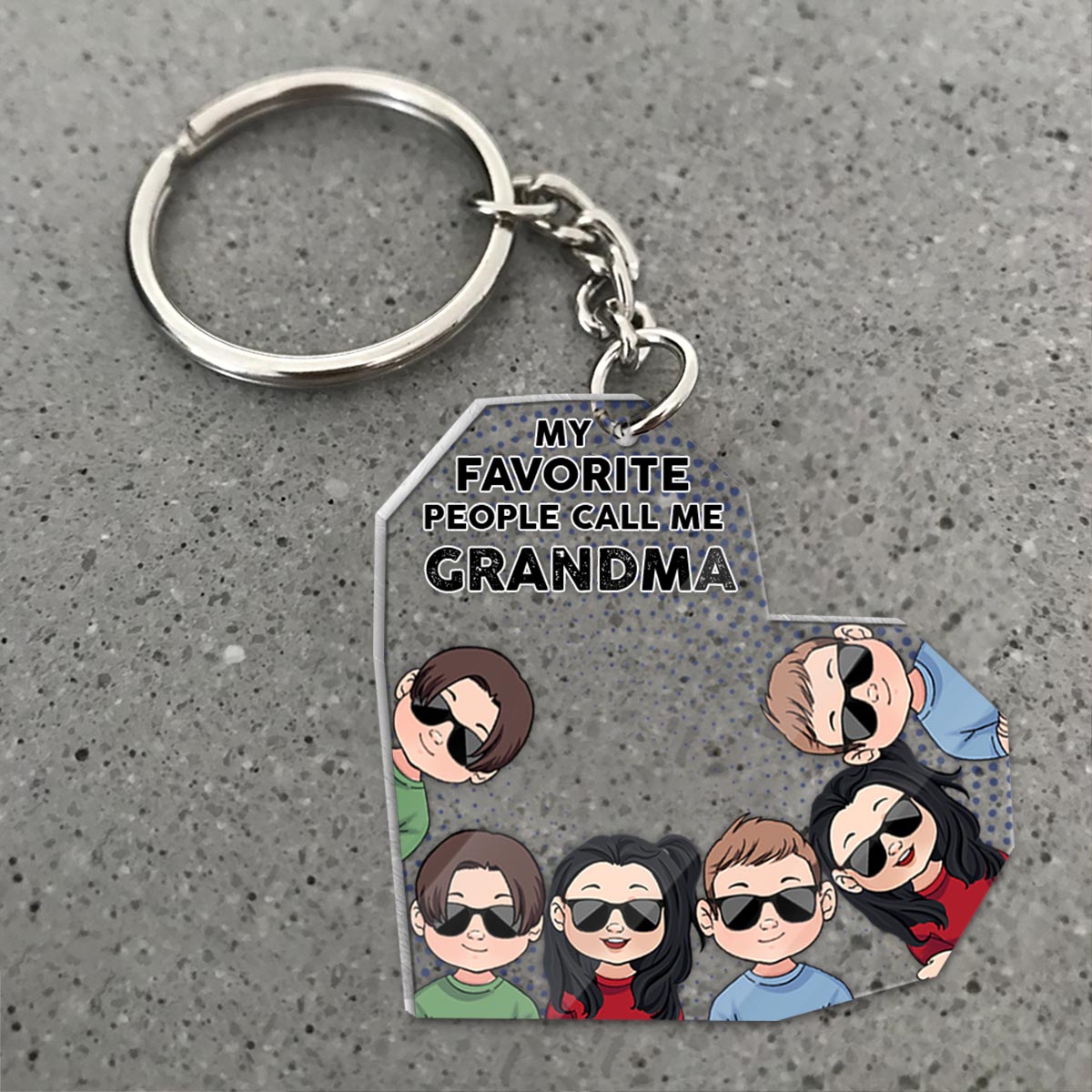 My Favorite People - Gift for grandpa, dad, mom, grandma, uncle, aunt, brother, sister - Personalized Keychain