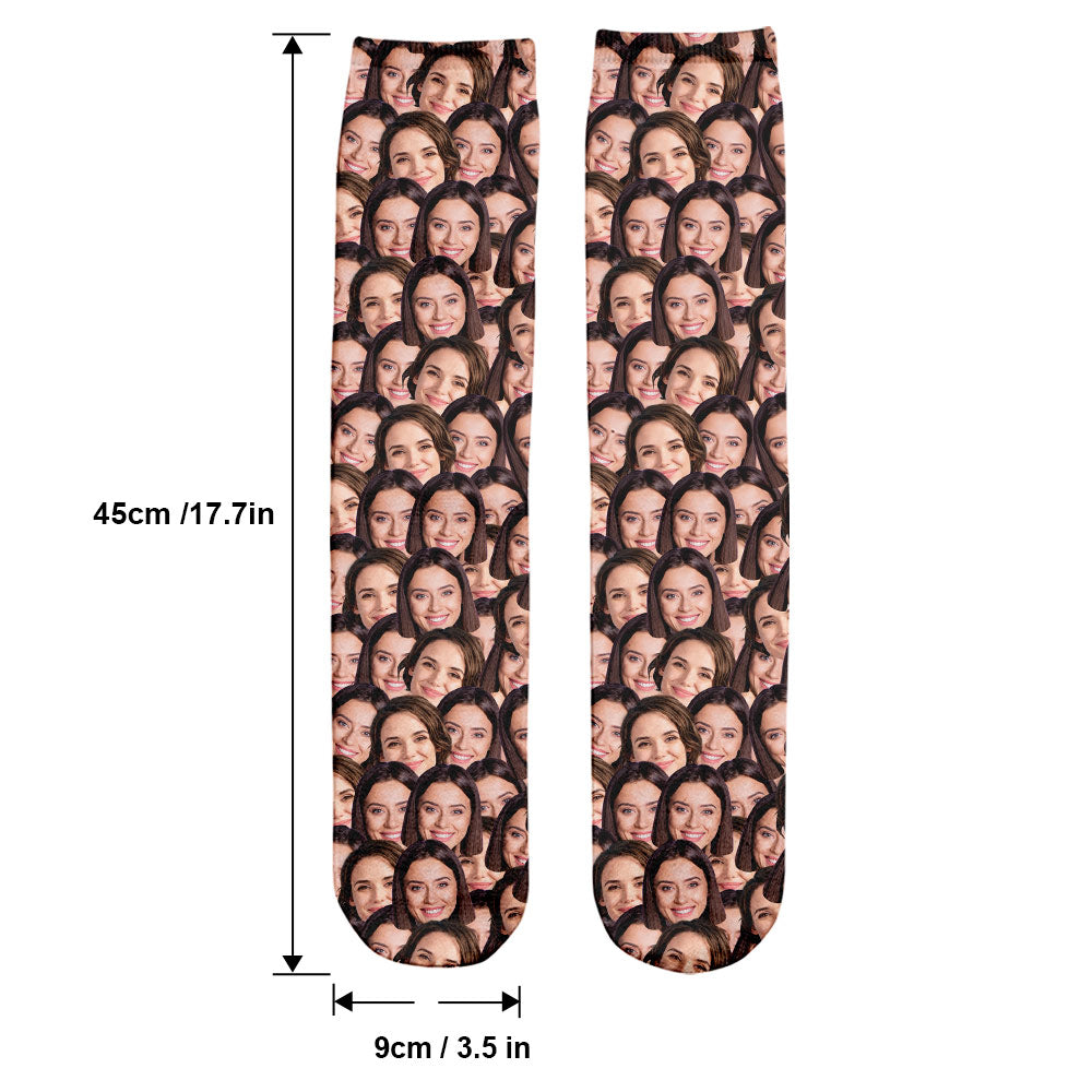 Customizable Printed Face - Personalized Sibling Socks