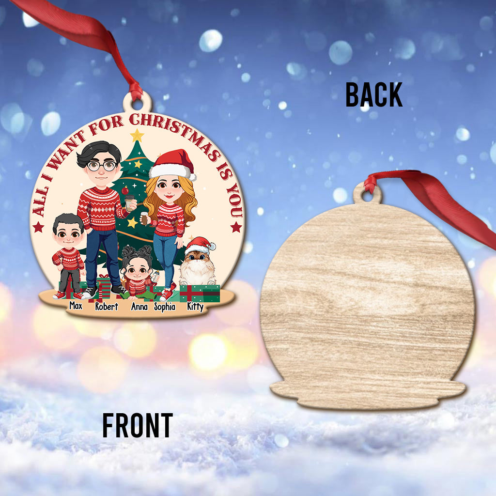 All I Want For Chrismas Is You - Personalized Couple Ornament