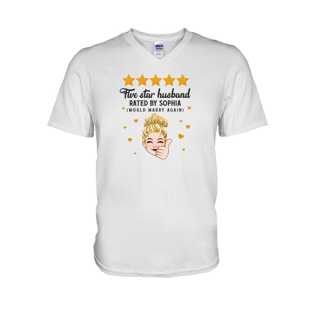 Five Star Husband Wife - Personalized Husband And Wife T-shirt And Hoodie