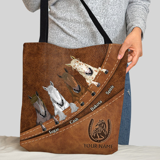 Love Horse - Personalized Horse Tote Bag