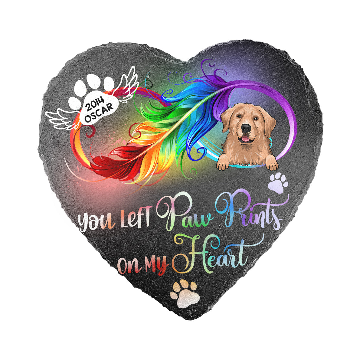 Forever In My Heart - Personalized Dog Heart Shaped Stone